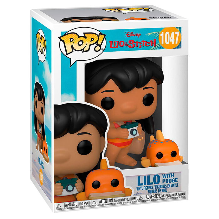 Funko Figura POP Disney Lilo and Stitch Lilo with Pudge Vinilo 9cm Caja Regalo