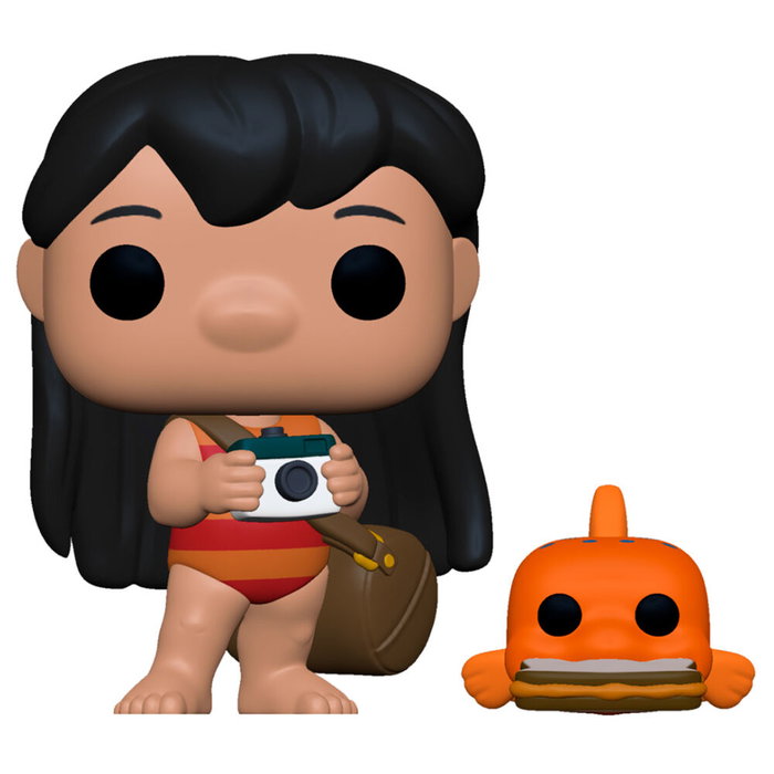 Funko Figura POP Disney Lilo and Stitch Lilo with Pudge Vinilo 9cm Caja Regalo