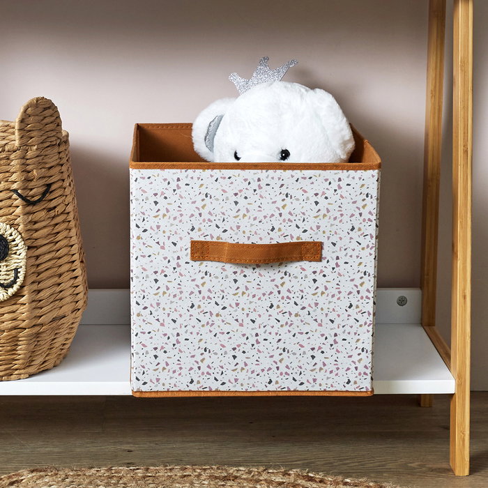 Home Deco Kids Cesta Orden Ocre Kidsroom 30x30 cm
