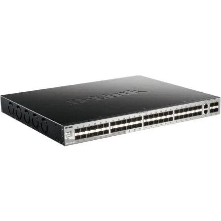 D-Link Switch gestionable L3 DGS-3130-54S/E stackable 48 puertos SFP SFP+, 2 puertos 10G y 4 puertos 10G SFP+