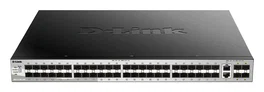 D-Link Switch gestionable L3 DGS-3130-54S/E stackable 48 puertos SFP SFP+, 2 puertos 10G y 4 puertos 10G SFP+