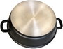 WECOOK Cazuela Baja EcoStone 36 cm con Tapa de Aluminio Fundido