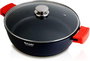 WECOOK Cazuela Baja EcoStone 36 cm con Tapa de Aluminio Fundido