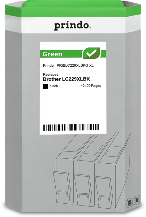 Prindo Cartucho de tinta negro compatible Brother LC229XLBK XL ~2400 páginas XL Prindo Cartucho de tinta negro compatible Brother LC229XLBK XL ~2400 páginas XL