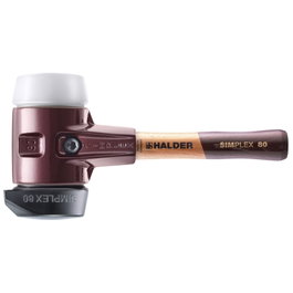 Halder SIMPLEX-Schonhammer 80 mm con caucho y superplástico