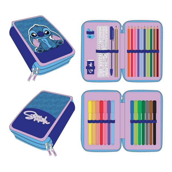 Cerdá Plumier con Accesorios Stitch 12.5 x 19.5 x 4.5 cm