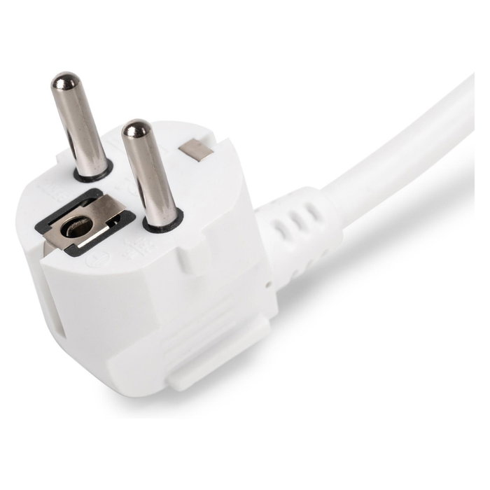 ENTAC Regleta de enchufes con 3 salidas AC, 2 puertos USB y cable de 1,5 m - Blanco
