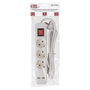ENTAC Regleta de enchufes con 3 salidas AC, 2 puertos USB y cable de 1,5 m - Blanco