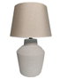 DKD Home Decor Lámpara de Sobremesa Shabby Blanco Porcelana y Algodón