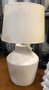 DKD Home Decor Lámpara Sobremesa Shabby Blanco Porcelana Algodón 40 x 62 x 40 cm