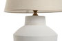 DKD Home Decor Lámpara Sobremesa Shabby Blanco Porcelana Algodón 40 x 62 x 40 cm