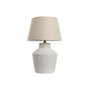 DKD Home Decor Lámpara de Sobremesa Shabby Blanco Porcelana y Algodón