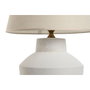 DKD Home Decor Lámpara de Sobremesa Shabby Blanco Porcelana y Algodón