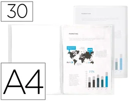 Liderpapel Carpeta de escaparate 47494 con 30 fundas DIN A4 transparente
