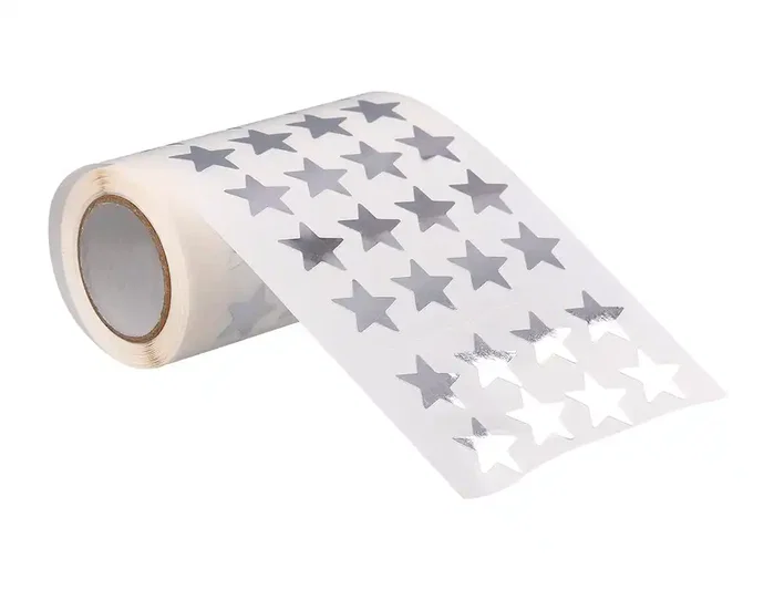 Liderpapel Gomets Estrellas Plateadas Autoadhesivas 20 mm 1500 Unidades Caja Cartón