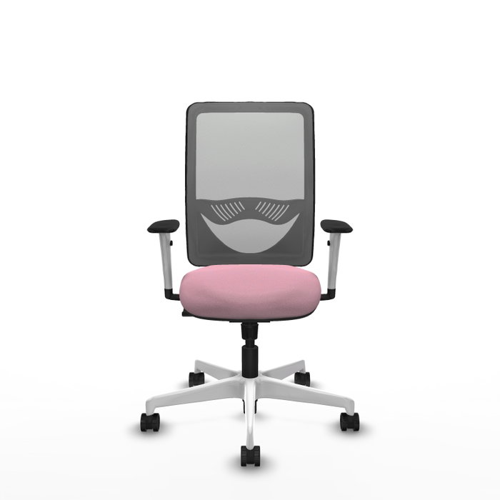 PIQUERAS Y CRESPO Silla de oficina Zulema Rosa con Malla Gris