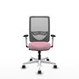 PIQUERAS Y CRESPO Silla de oficina Zulema Rosa con Malla Gris