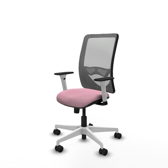 PIQUERAS Y CRESPO Silla de oficina Zulema Rosa con Malla Gris