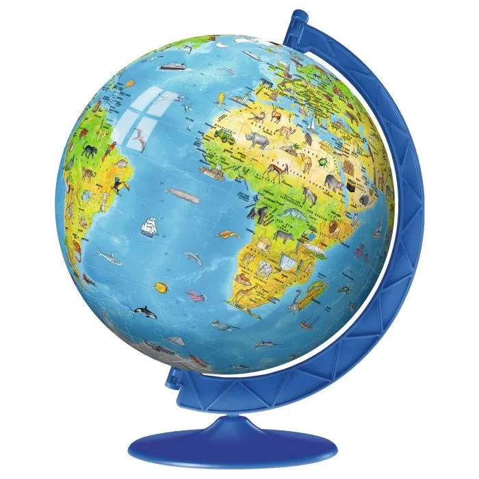 Ravensburger Puzzle 3D Globo Terráqueo Mapa Mundial 180 Piezas XXL