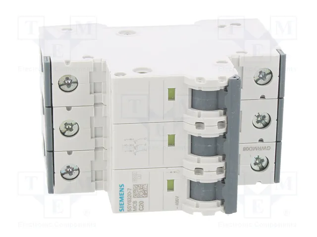 SIEMENS 5SY6320-7 Interruptor magnetotérmico 3 polos 20A 6kA