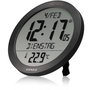 Kienzle Reloj de pared digital con control por radio DCF y temperatura, negro