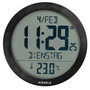 Kienzle Reloj de pared digital con control por radio DCF y temperatura, negro