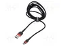 Baseus Cable Cafule USB a microUSB 1.5A 2m Rojo-Negro