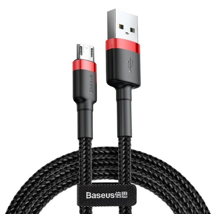 Baseus Cable Cafule USB a microUSB 1.5A 2m Rojo-Negro