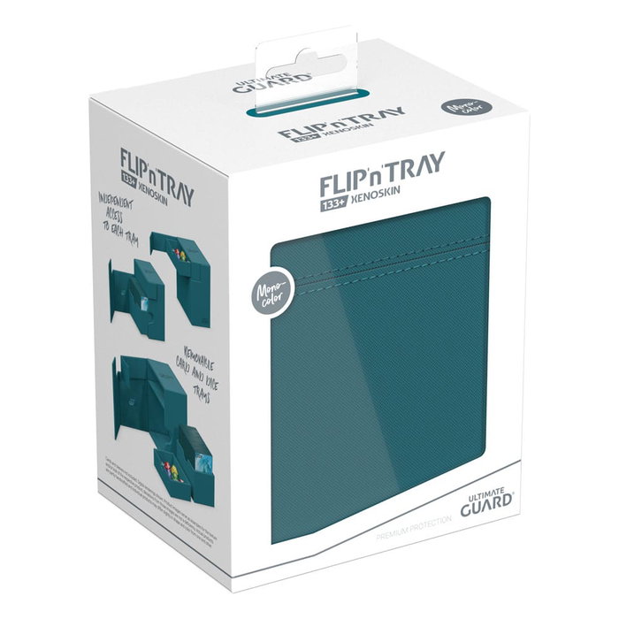 Ultimate Guard Flip'n'Tray 133+ Xenoskin - Petrol Ultimate Guard Flip'n'Tray 133+ Xenoskin - Petrol
