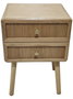 DKD Home Decor Mesita de Noche Haiarts MD Pino y MDF Natural