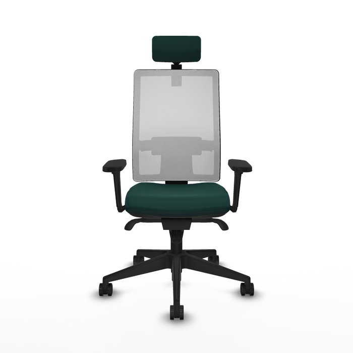 PIQUERAS Y CRESPO Silla de oficina Horna con mecanismo Sincro, Verde botella y Blanco PIQUERAS Y CRESPO Silla de oficina Horna con mecanismo Sincro, Verde botella y Blanco