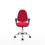 PIQUERAS Y CRESPO Silla de oficina Aýna con Brazos Fijos, Rojo
