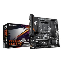 Gigabyte B550M AORUS Elite AX Placa Base AMD AM4 micro-ATX con Wi-Fi 6E, Bluetooth 5.3, Compatible con Ryzen 5000, 4000 y 3000, DDR4 4733 MHz