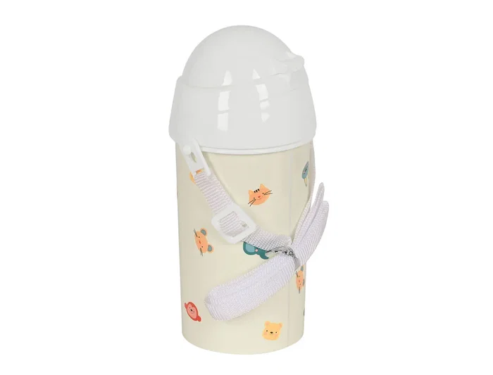 Botella Portaliquidos Safta 500 mL Apertura Automatica Con Pajita Preescolar 195x73X7,30 mm