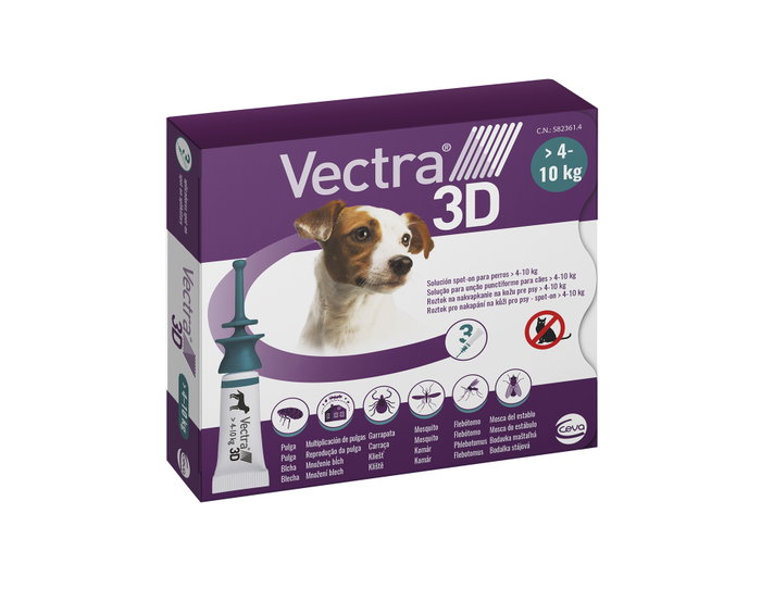 Vectra 3D Spot-on para Perros 4-10 kg, 3 Pipetas Vectra 3D Spot-on para Perros 4-10 kg, 3 Pipetas
