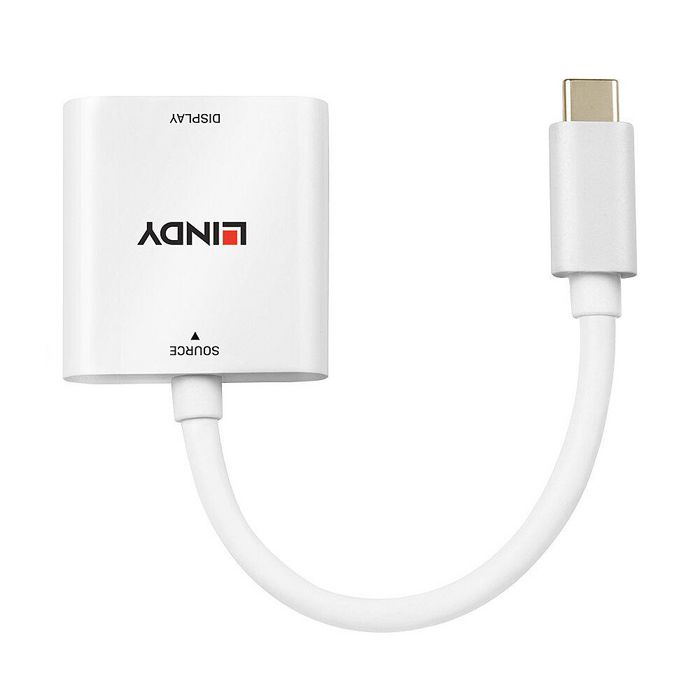 Lindy Convertidor USB-C a HDMI 4K UHD 60Hz para Monitores, Portátiles y MacBook, Alimentación por Bus, Plug & Play