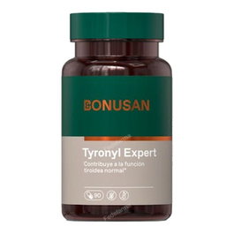 Bonusan Tyronyl 90Vcap. Yodo y Selenio para la Tiroides con L-Tirosina, Zinc y Niacina