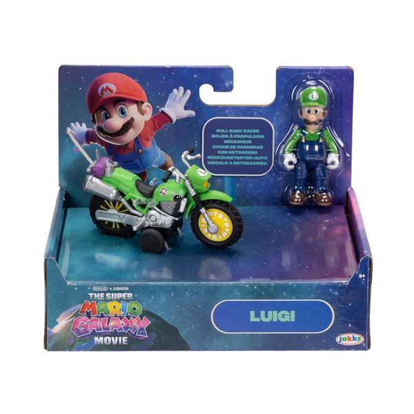 Jakks Pacific Vehículo Super Mario Galaxy con Figura Extraíble, Modelos Surtidos (17x15x10 cm)