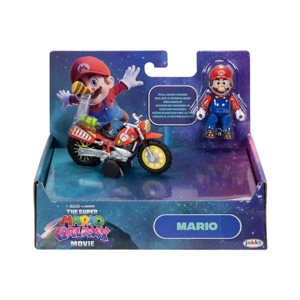Jakks Pacific Vehículo Super Mario Galaxy con Figura Extraíble, Modelos Surtidos (17x15x10 cm)