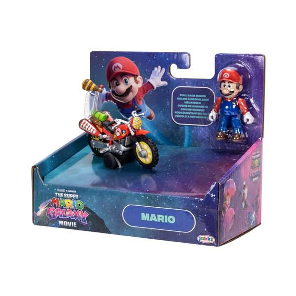 Jakks Pacific Vehículo Super Mario Galaxy con Figura Extraíble, Modelos Surtidos (17x15x10 cm)