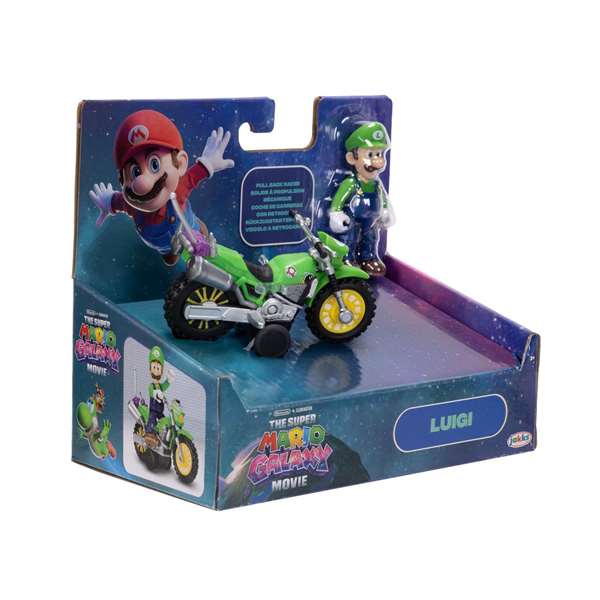 Jakks Pacific Vehículo Super Mario Galaxy con Figura Extraíble, Modelos Surtidos (17x15x10 cm)