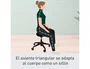 Leitz Taburete Ergo con Asiento Triangular, 5 Ruedas Giratorias, Regulable en Altura (46-59 cm), Negro, Piel Sintética