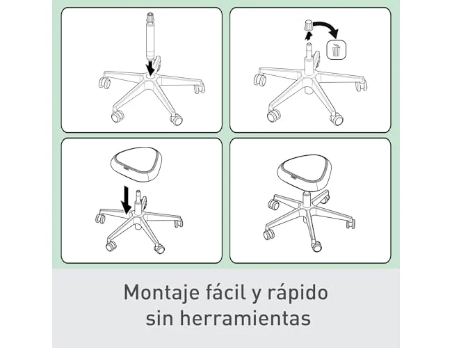LEITZ Taburete Ergo Active con Asiento Triangular Negro