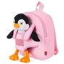 PERLETTI Mochila Reversible con Peluche Peggie Pingüino 27x21x9cm