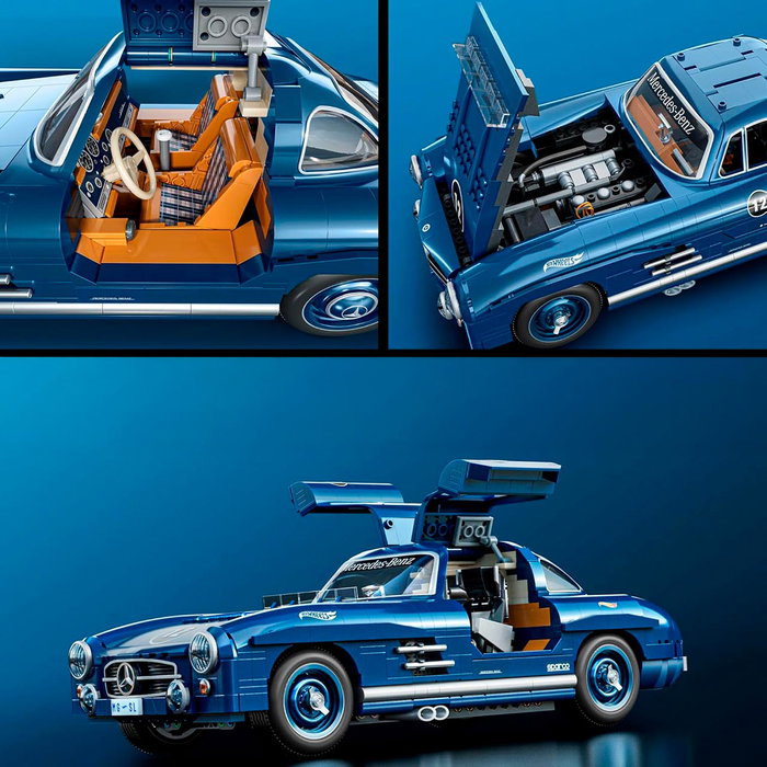 Mattel Hot Wheels Premium Mercedes-Benz 300 SL Gullwing Set de Construcción 1:12 Mattel Hot Wheels Premium Mercedes-Benz 300 SL Gullwing Set de Construcción 1:12