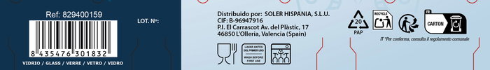 La Mediterranea Set de 3 Tazas de Café Napoli Lineal 8 cl (Pack de 24 Cajas)bu