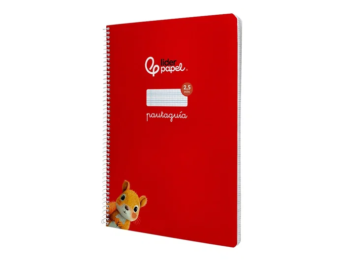 Liderpapel Cuaderno espiral Pautaguía tapa dura rojo A4 Liderpapel Cuaderno espiral Pautaguía tapa dura rojo A4