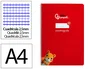 Liderpapel Cuaderno espiral Pautaguía tapa dura rojo A4