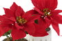 Maceta DKD Home Decor Blanco Rojo 10.5 x 20 x 10.5 cm (12 Unidades) Dolomita y PP