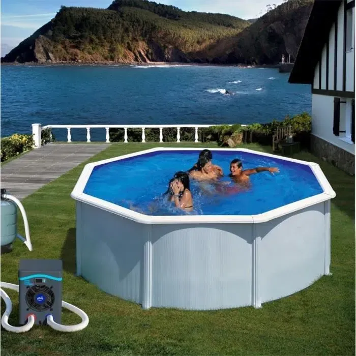 Gre - Bomba de Calor para Piscinas Pequeñas hasta 20m³, 2.5Kw, COP 5W, Bajo Consumo 0.5W y Nivel Sonoro